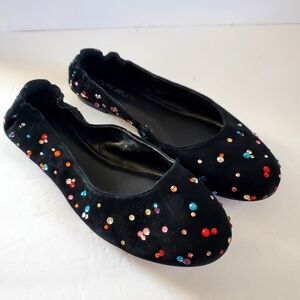Antonio Melani Ballerina Flats With Rhinestones Size 6M